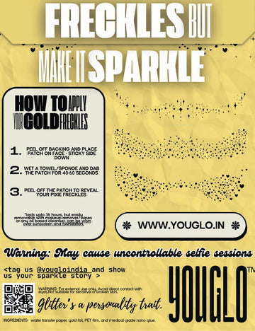 Golden Glitter Freckle Patches (Pack of 3)