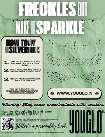 Silver Glitter Freckle Patches (Pack of 3)